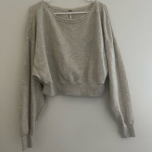 Free People Cropped Loose Fit Pullover Size Small